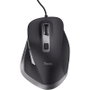 Trust Fyda Ratón Ergonómico con Cable USB, 5000 DPI, Negro